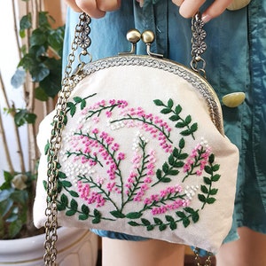 Vintage Handtasche Stickerei Kit - DIY Kit Kit mit allen Materialien und Anleitung für Anfänger