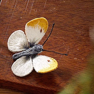 Moth Embroidery Kit: DIY Beginner Hoop Art - Stress Relief