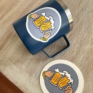 Regali originali per operatori sanitari / Adesivi divertenti con umorismo da ubriachi / Regali per compagni di bevute per l'happy hour / Sottobicchieri economici / Rischio di caduta