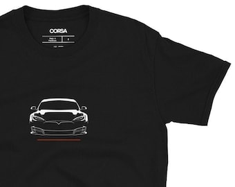 Model S T-Shirt - P90D P100D PLAID Car Tee