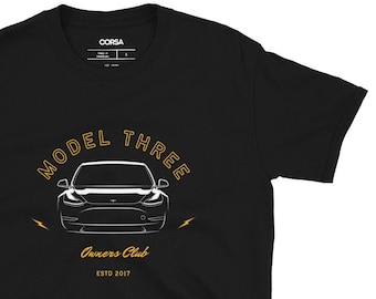 Model 3 T-Shirt, Electric Car EV Fan Tee