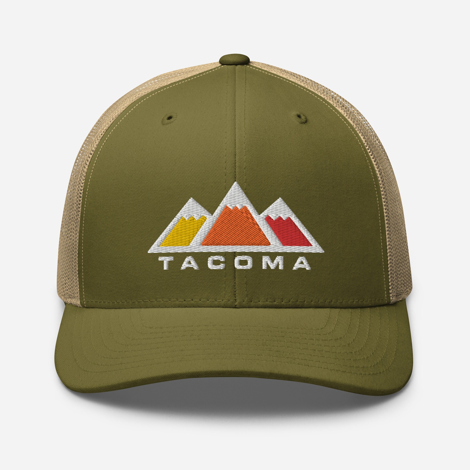 thumbnail image 2 of Toyota Tacoma Embroidered Trucker Hat By Richardson (112) – Charcoal/Neon Orange, Adjustable Mesh Back 2 of 5