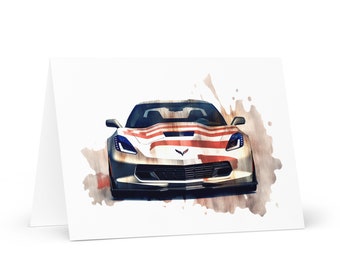 C7 Corvette Birthday Card, Father's Day Card, Christmas Card