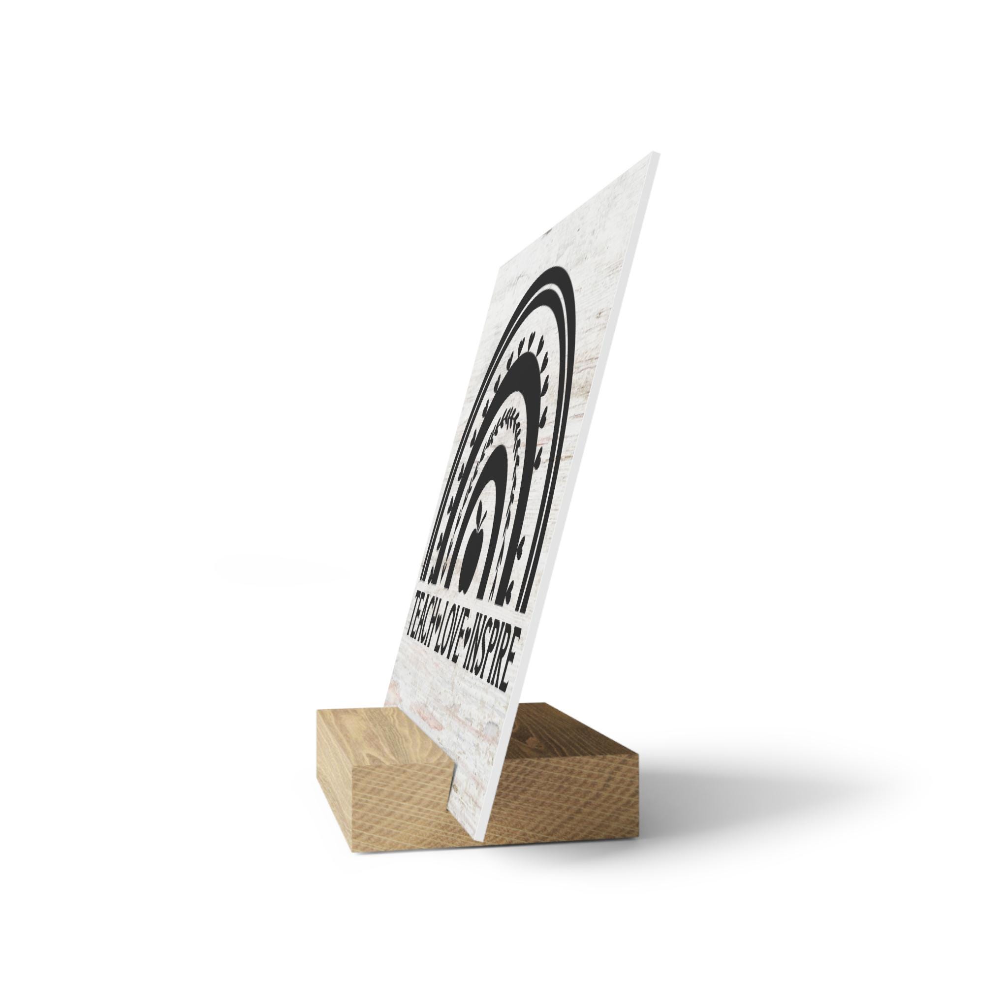 Teach Love Inspire Gallery Board With Stand, Motivational Classroom or ...