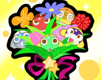 Frog Bouquet Sticker