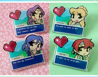 Fields of Mistria Acrylic Pins