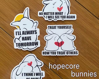 Hopecore Bunnies 3-Inch Matte Stickers