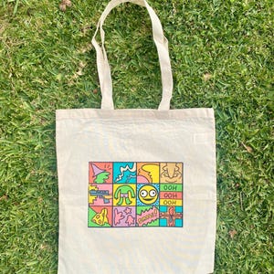 Keith Haring X Smiling Friends Tote Bag