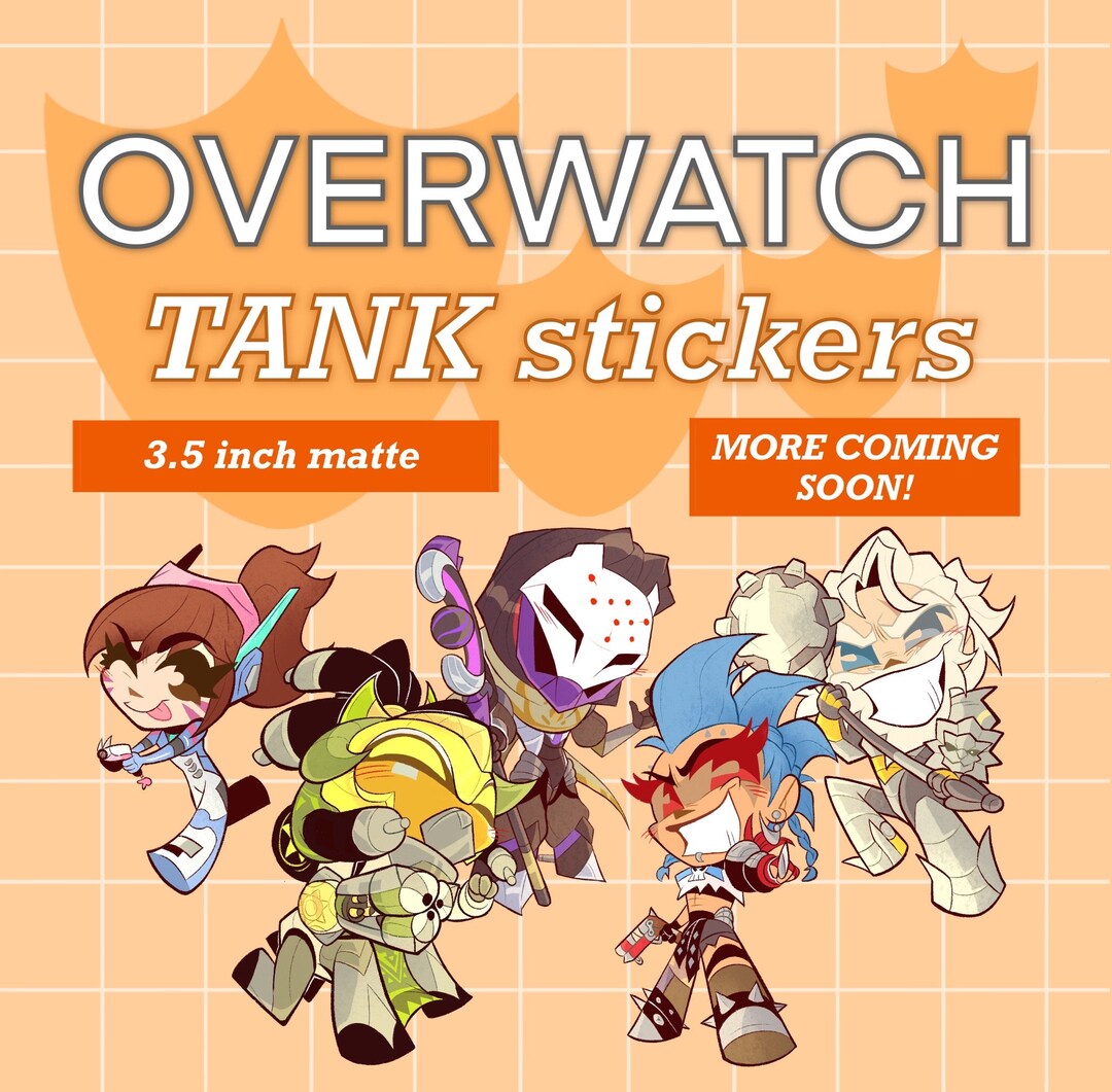 Overwatch Tank Stickers // OW2 Etsy