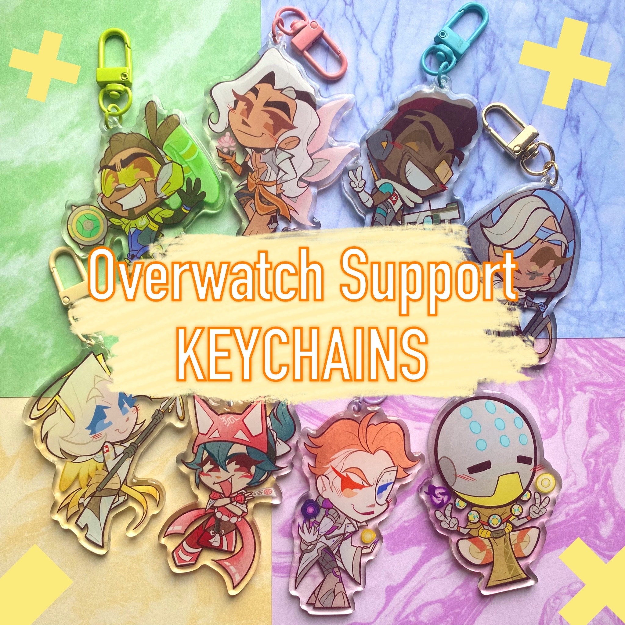 Overwatch Support Keychains // OW2 - Etsy