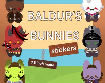 Baldur’s Bunnies Stickers // BG3