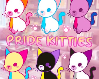 LGBTQ Pride Kitty Stickers