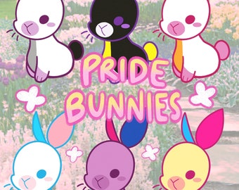 LGBTQ Pride Bunny Stickers