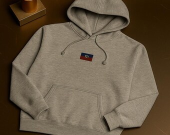 Embroidered Haitian Flag Unisex Hoodie