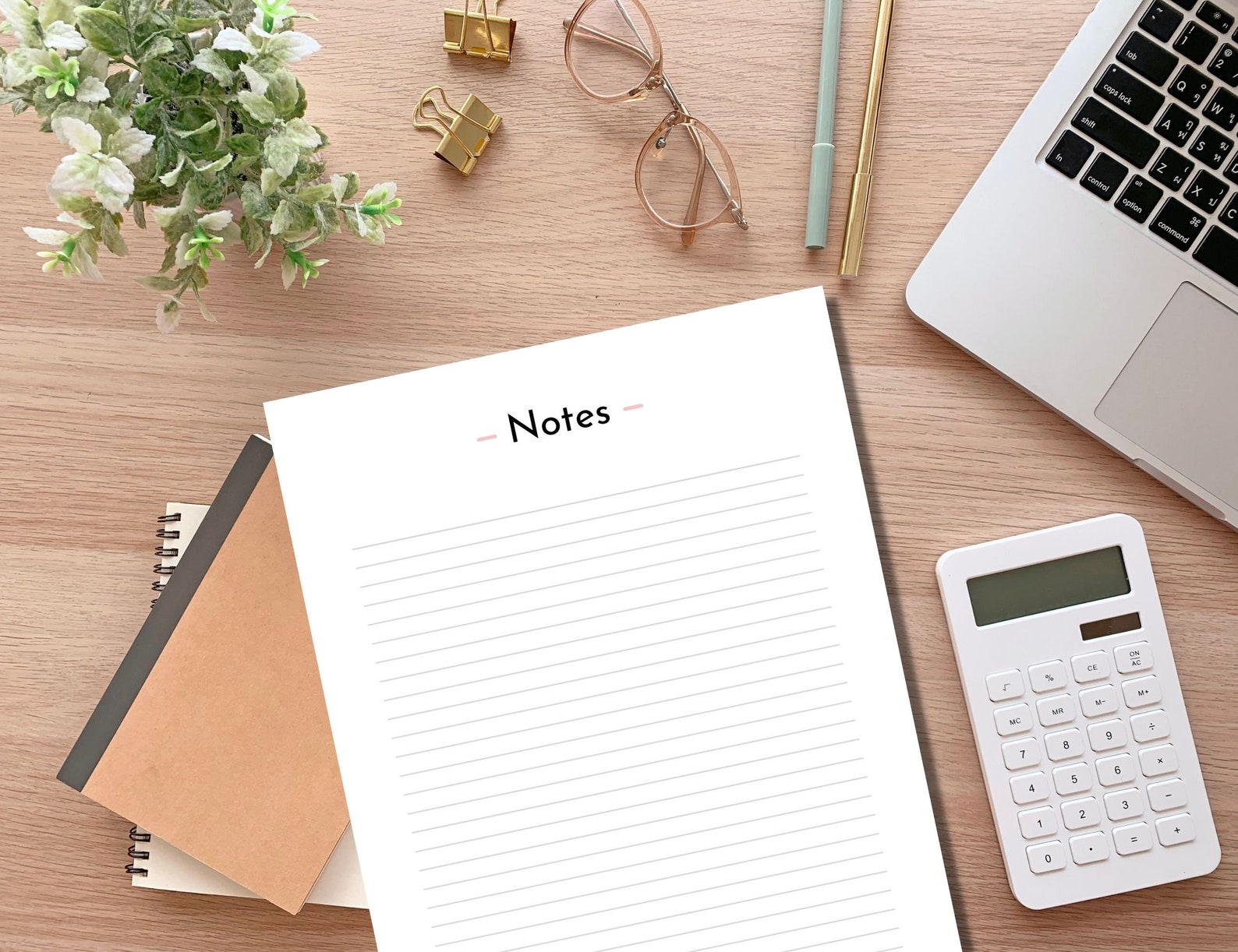 Notes Page Printable, Printable Notes, Lined Note Printable, Lined Note ...