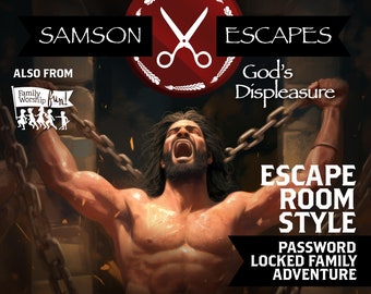 Samson Bible Escape Game: Lösenordsskyddad familjegudstjänst (PDF)