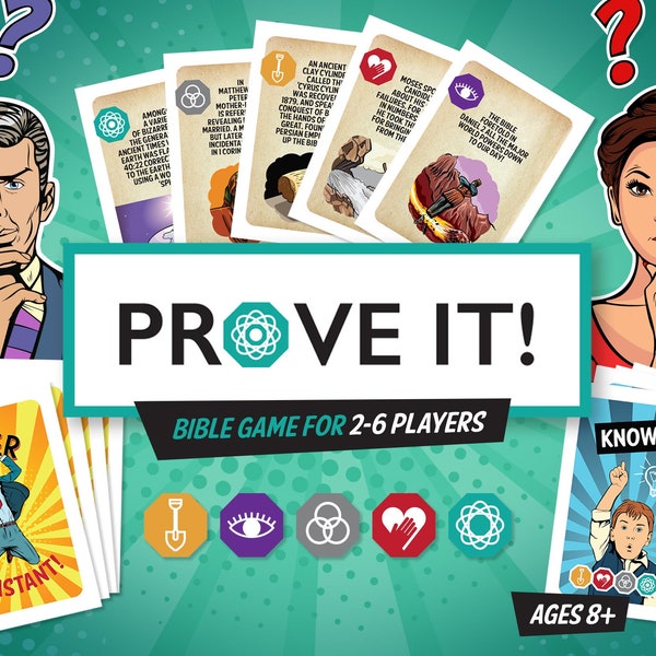 PROVE IT - Bible card game for JW family worship with 2-6 players, kids to adults.