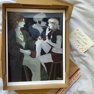 Harlivy Smoke Break-kunstdruk