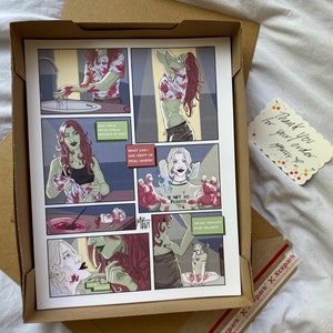 Harlivy Hairdye Comic Art Print
