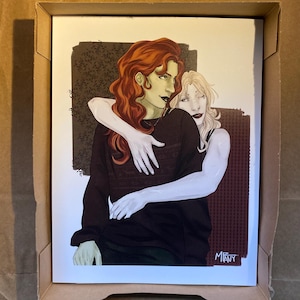 Harlivy Hug Art Print