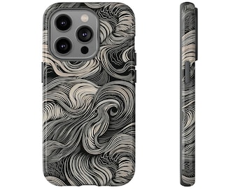 Casos duros de ondas abstractas en blanco y negro