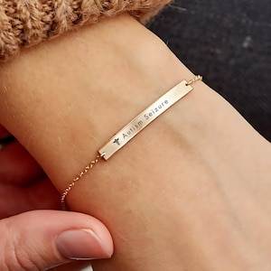 Bracelet d'alerte médicale pour femmes et enfants, contact d'urgence, autisme, diabète de type 1 gravé, bracelet personnalisé contre l'épilepsie et les allergies en argent sterling