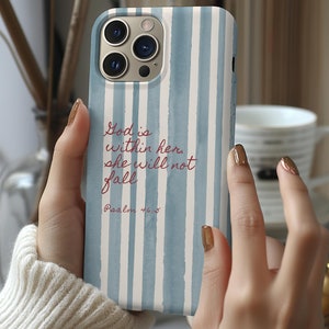 Minimalistische christliche iPhone Hülle, moderne christliche Geschenke für Frauen, Geschenke für Bibelverse, Taufe Geschenke für Frauen iPhone Hülle 16 15 14 13 12 11
