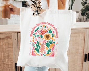 Christian tote bag Church bag Christian Gifts for women Bible Bag Jesus Tote boho christian bag catholic tote bag floral christian - 129