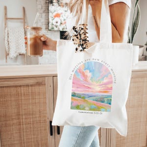 Christian tote bag Church bag Christian Gifts Wildflower Tote Bag Bible Bag Jesus Tote boho christian bag catholic tote bag floral christian