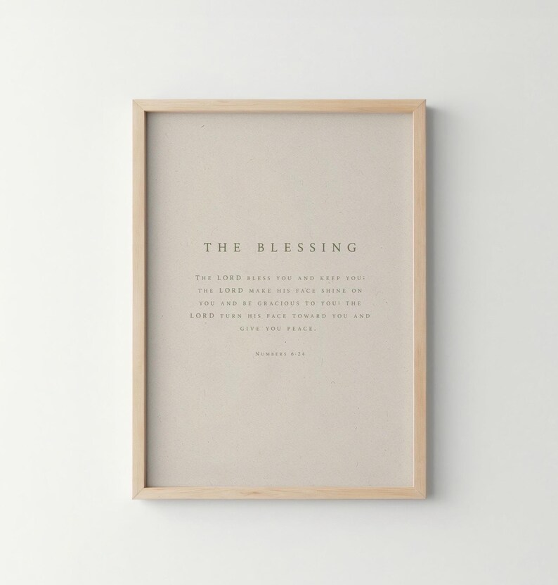 The Blessing Wall Art Wall Art, Bible Verse Wall Art, Scripture, LDS ...
