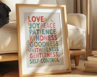 Fruit of the Spirit Wall Art, Christian Decor (Digital Download) - 212