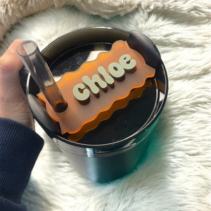 Personalize Stanley Name Tag Toppers Tumbler Name Plate Stanley Toppers Custom Stanley Accessories Stanley Cup Quencher Name Tag 40oz