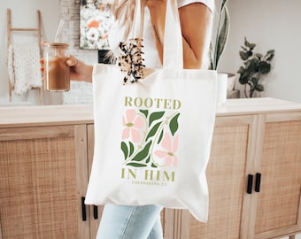 Christian tote bag Church bag Christian Gifts Wildflower Tote Bag Bible Bag Jesus Tote boho christian bag catholic tote bag floral christian