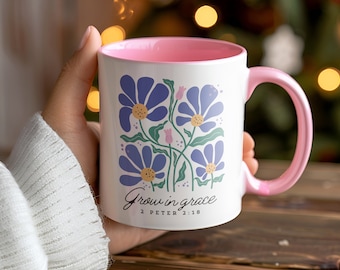 Cadeaux chrétiens pour femmes Mug verset de la Bible Citations bibliques Mug chrétien Tasse à café chrétienne Mug biblique Baptême adulte Cadeau Affirmation - 132