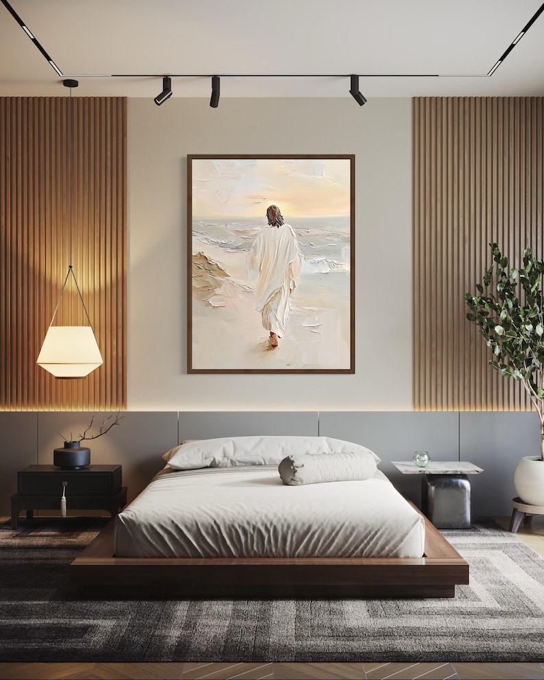 Jesus Walking on Water Painting, Christian Art (digital Art) - Etsy