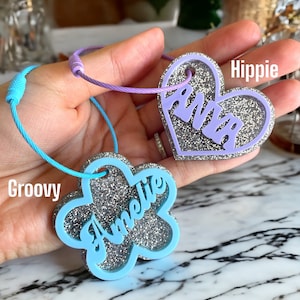 Étiquette de sac personnalisée | Porte-clés personnalisé | Cadeau pour fille | Cadeau de rentrée | Étiquettes-cadeaux | Bijoux de sac | Cadeau pour garçon | Étiquettes de demoiselle d'honneur