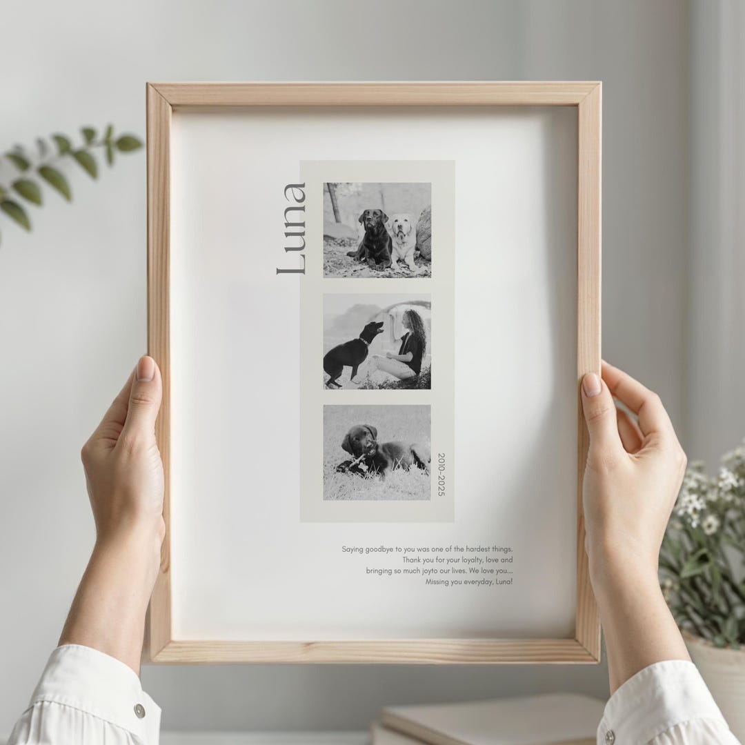 Personalized Pet Memorial Gift Dog Photo Frame Gift for Pet Lover Pet ...
