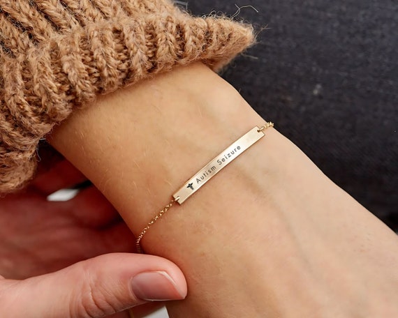 Medical Alert Bracelet Women Kids Emergency Contact Autism Type