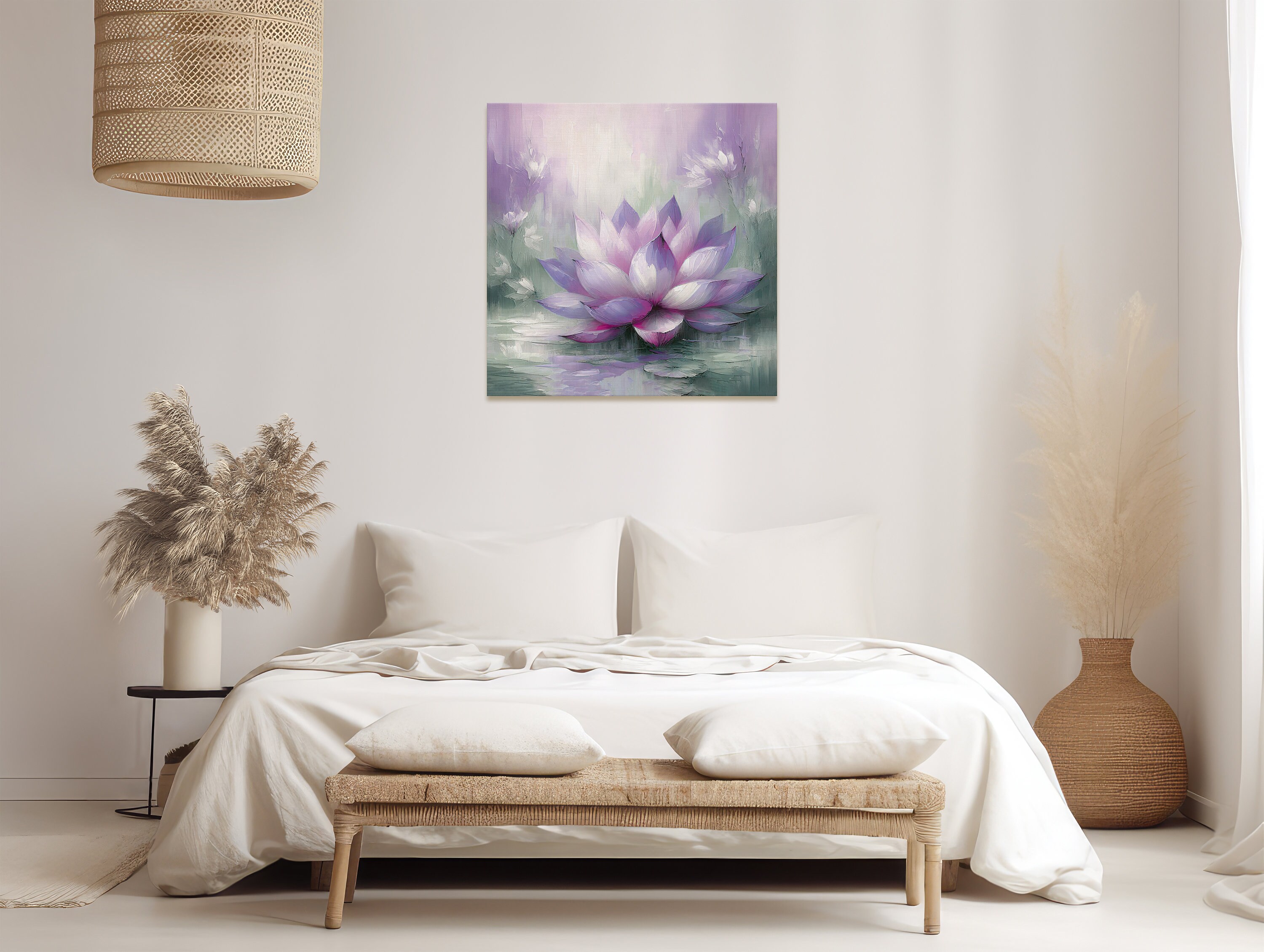 Buddhist LOTUS Flower Yoga Art Work CANVAS Print, Zen Seeker Wall ART ...