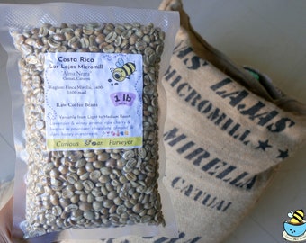 Costa Rica "Alma Negra" Natural Coffee Beans from Las Lajas Micromill / Finca Mirella.  Unroasted & Vacuum Packed