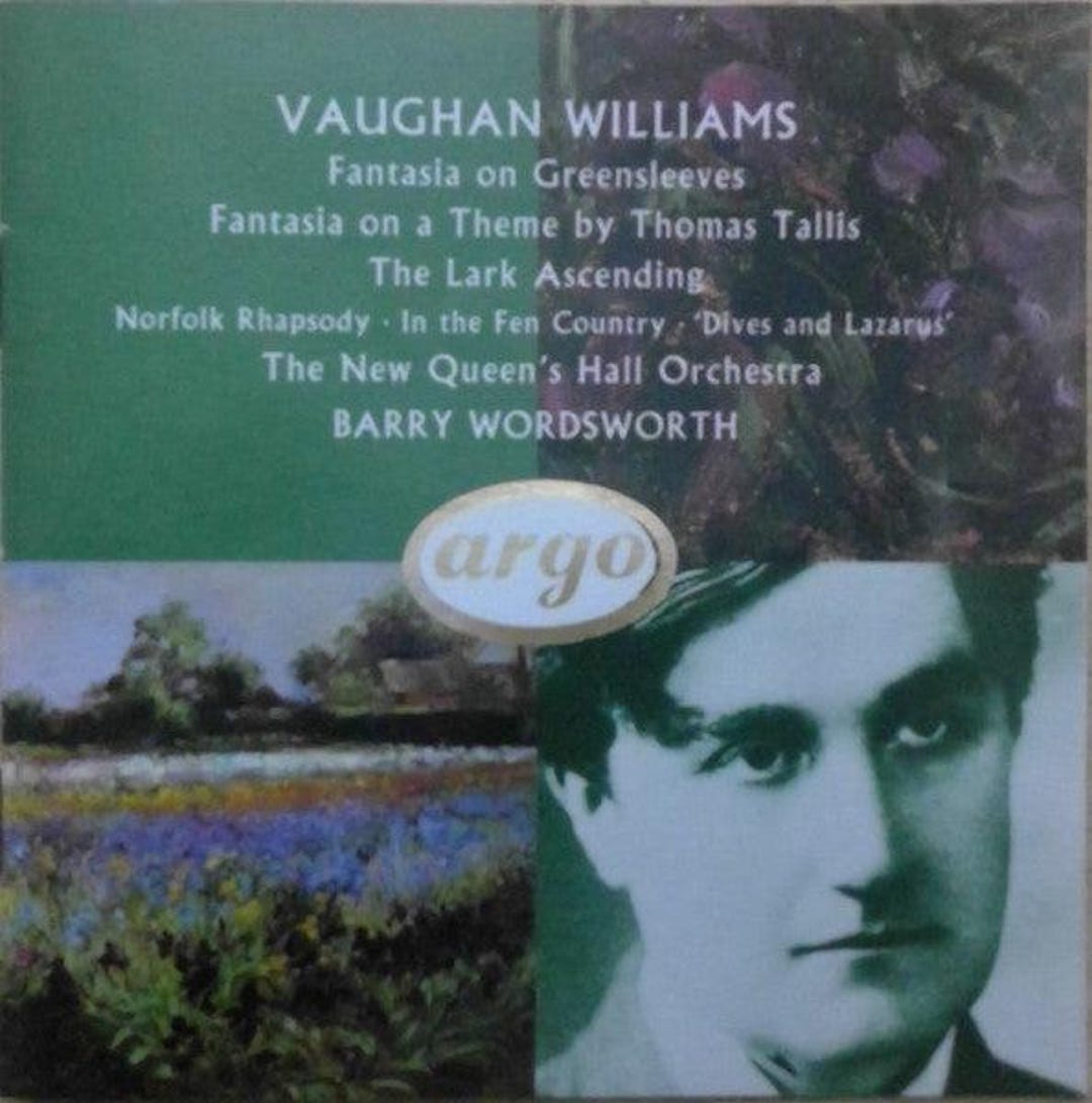 CD: Vaughan Williams - Greensleeves, Etc. (Marriner, Wordsworth) - Very Good Cond.
