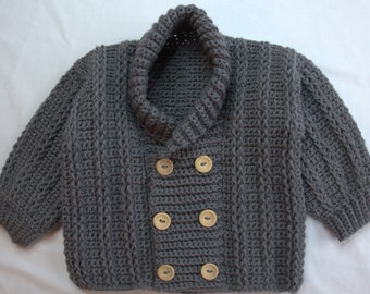 Handmade Crochet Baby Cardigan - handmade Baby Unisex cardigan  - Handmade Crochet Cardigan for Kids - Birthday present