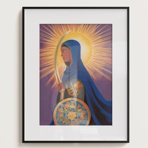 Kaur Sikh Warrior Art Print: Empowerment Oil Painting Style (Digital Download)