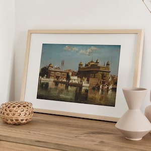Raro Darbar Sahib / Harmandir sahib / Templo Dorado / Darbad sahib Sikh pintura de arte Digital Sikh Wall Art Sikh Home Decor / Punjab
