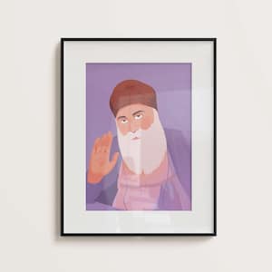 Guru Nanak Dev Ji Art: Sikh Home Decor Painting (Digital Download)