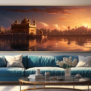 Sikhkunst Darbar Sahib | Gouden tempel downloaden | Sikh kunst schilderij digitale Sikh kunst aan de muur Sikh Home Decor Sikh kunst afdrukbare handgeschilderde
