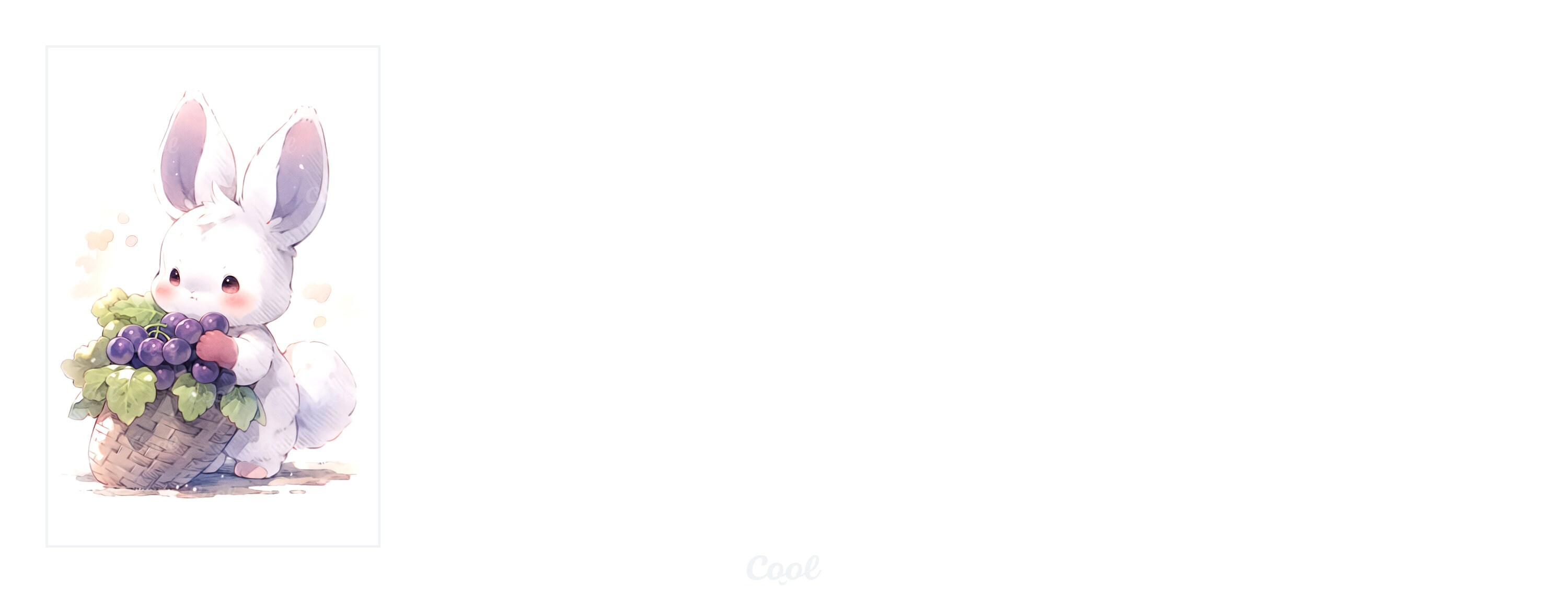 Grape Rabbits Clipart Bundle, 25 Digital JPG, Watercolor Bunnies, Fruit ...