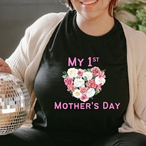 1st Mother&#39;s Day Tshirt Mommy Gifts New Mom Gifts Baby Shower Gift Mother&#39;s Day Gift Celebrating Mom