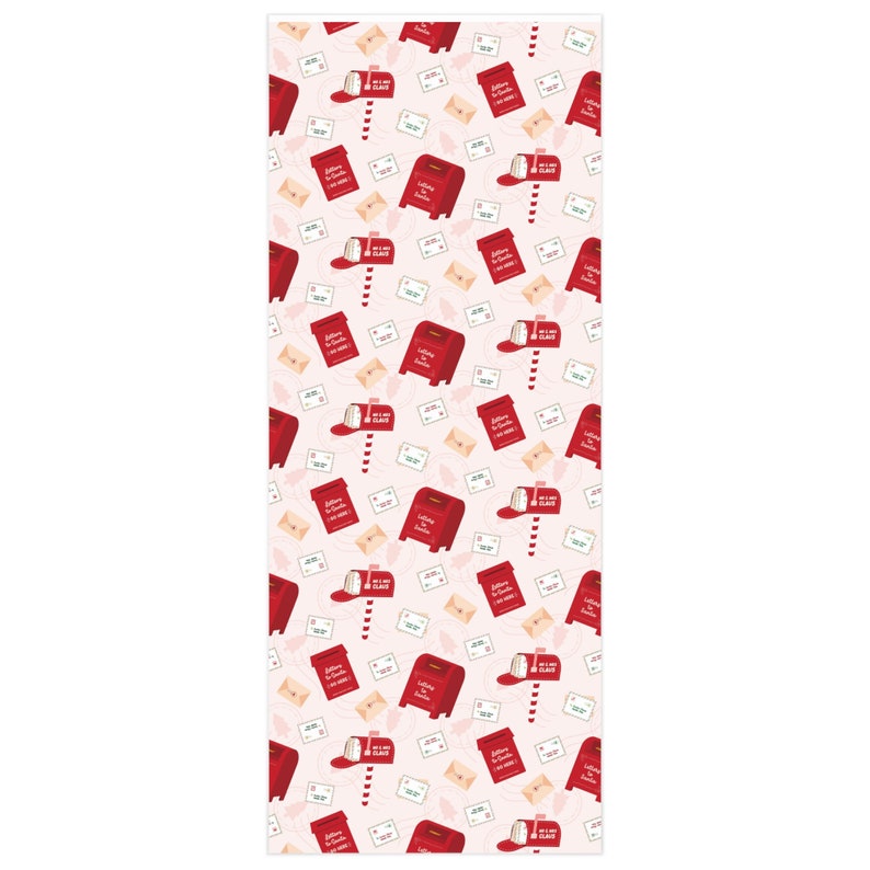 Pink Santa Wrapping Paper, Pink Christmas Gift Wrap image 6