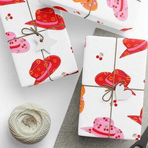 Cowgirl Hat Wrapping Paper - Western Themed Gift Wrap